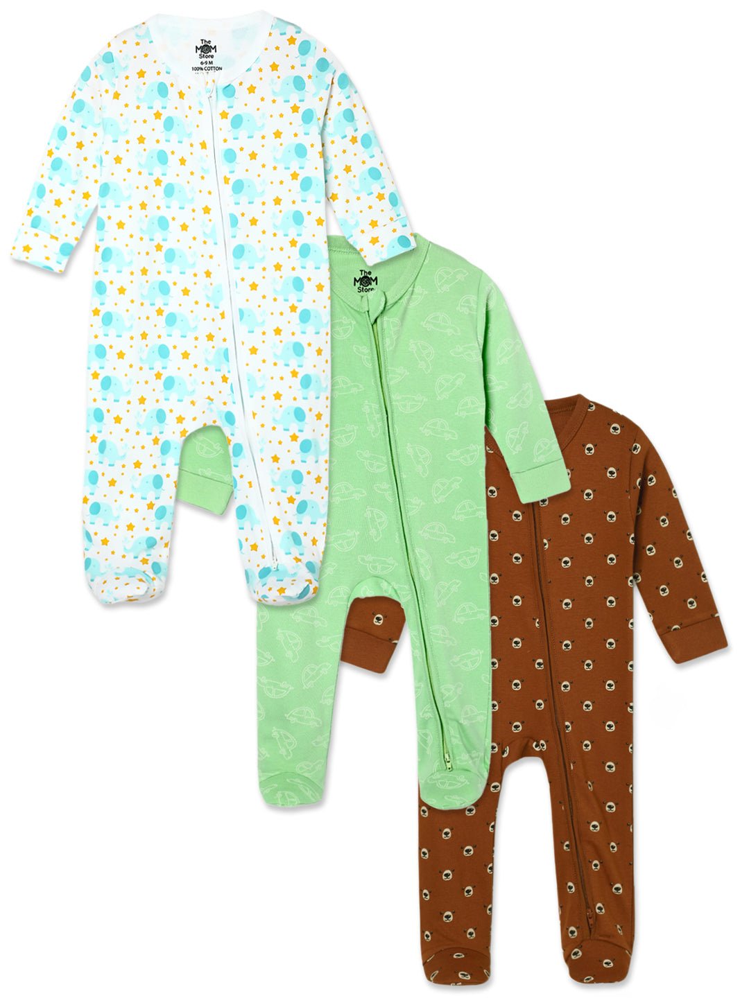  Beary Best Vroom Vroom Elephantastic Infant Romper Combo 3-Pack
