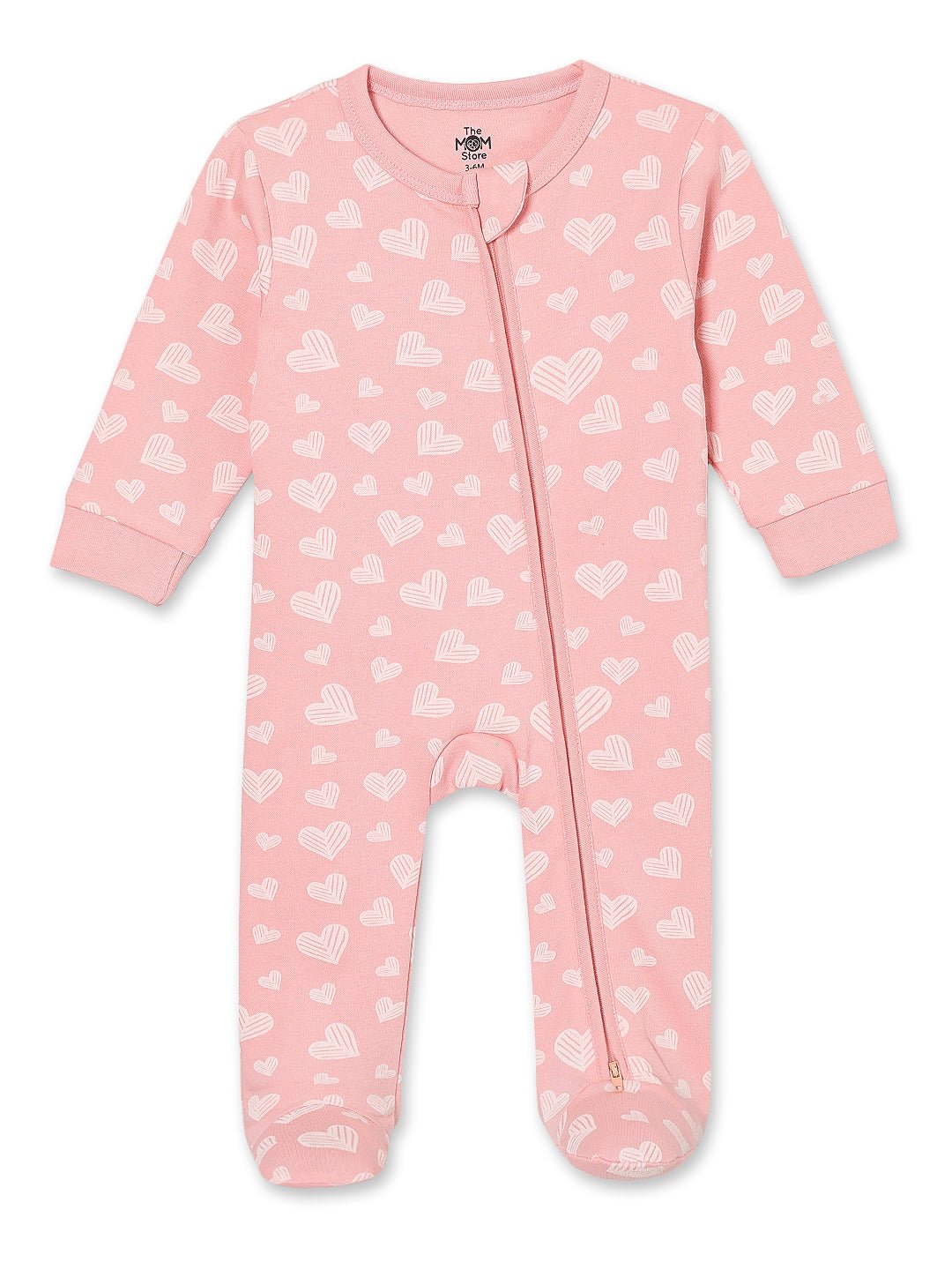  Buttercream Clouds Sky Drift & Rosy Hearts Zipper Romper Combo 3-Pack