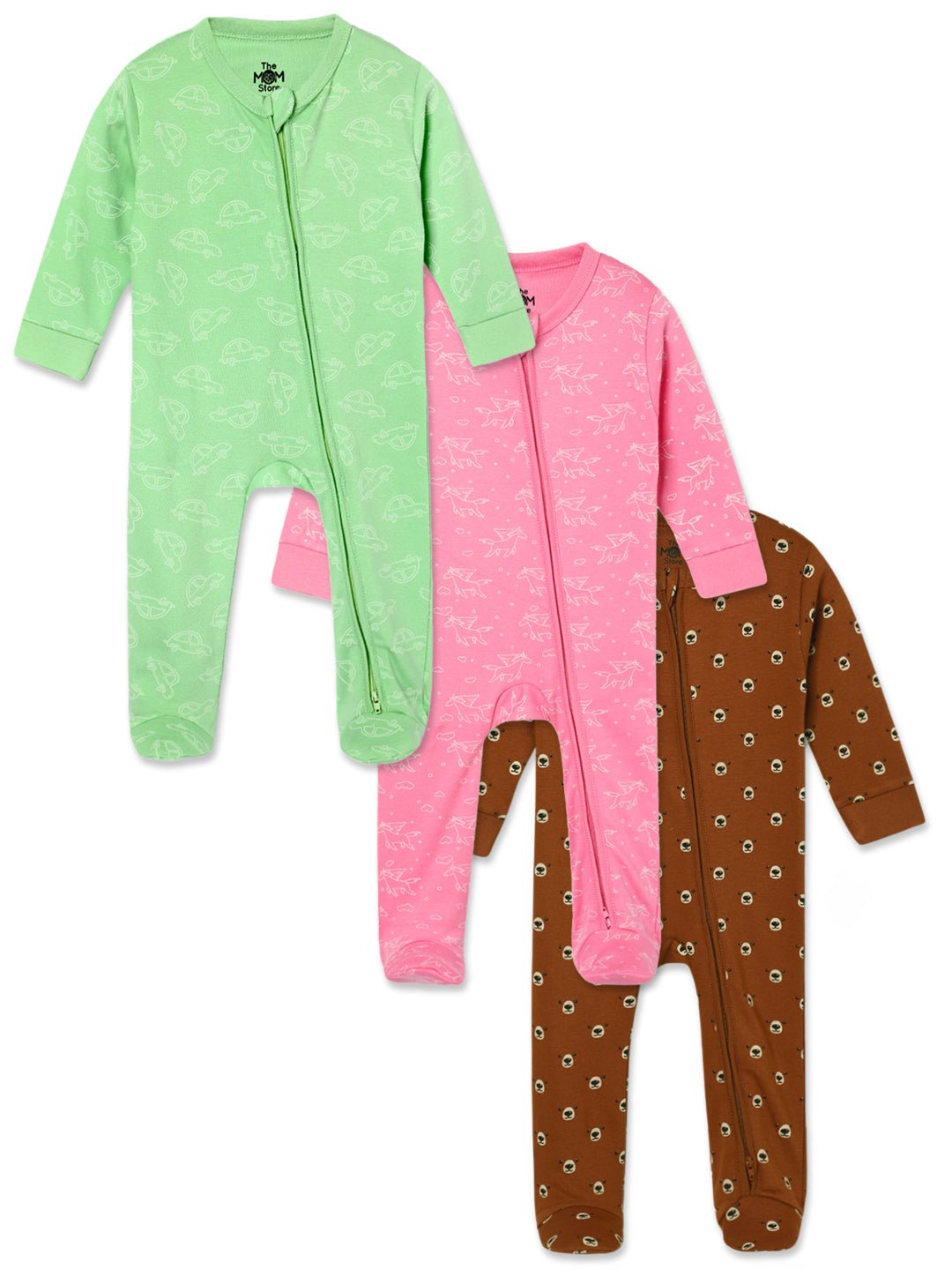  Vroom Vroom Beary Best Fairyland Zipper Romper Combo 3-Pack