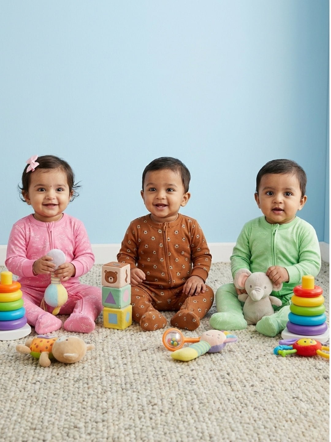  Vroom Vroom Beary Best Fairyland Zipper Romper Combo 3-Pack